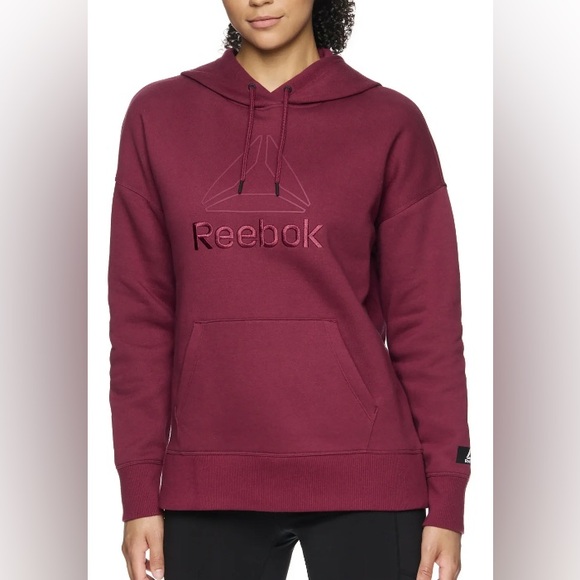 Women's Reebok Burgundy Hoodie Sweater - Picture 1 of 3